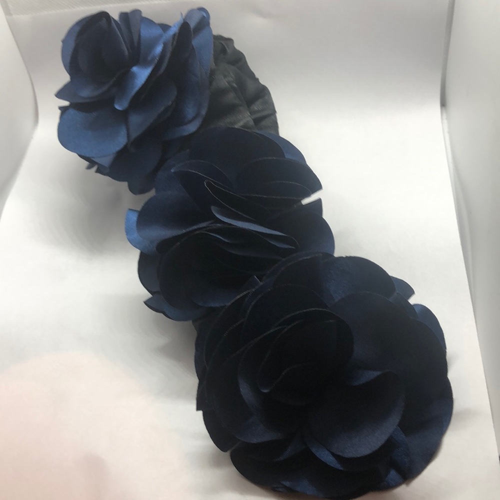 NWOT Anthro Floral Satin Stretch Belt